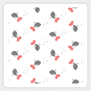 Abstract fish with heart shaped tail pattern Sticker